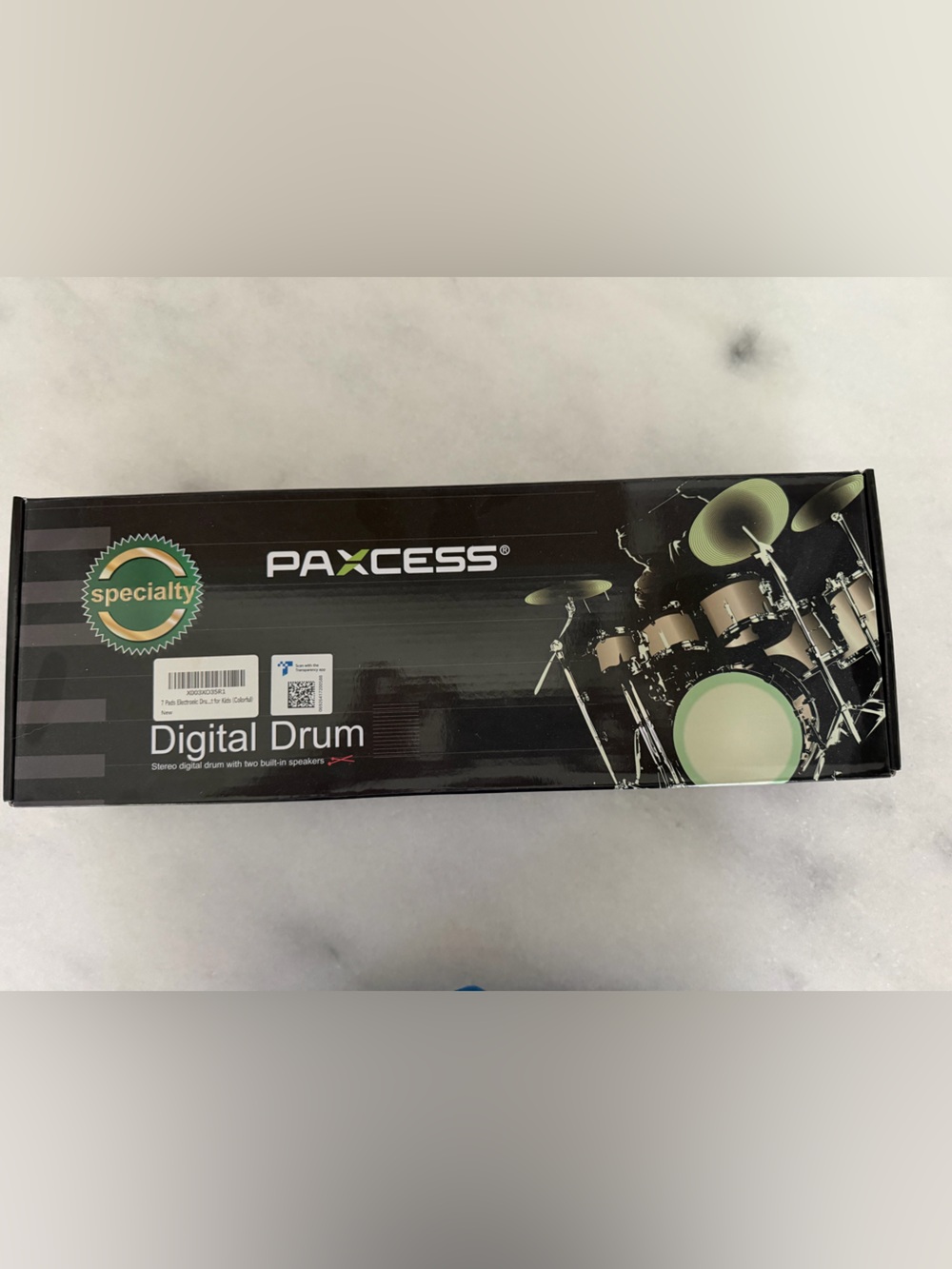 Paxcess Digital Drum Set w/built in speakers, portable/rechargeable - like new